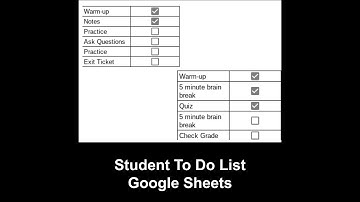 Creating a Student Checklist with Google Sheets