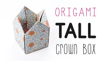 Origami Crown Box Tutorial - Tall Version - Paper Kawaii