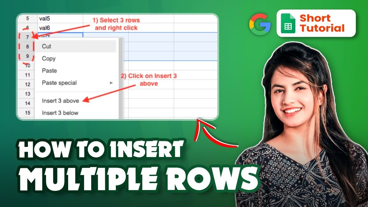Google Sheets Mastery: How to Insert Multiple Rows (2024) - YouTube