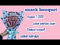 Cara membuat buket snack dari kertas kado // how to wrapping snack bouquet