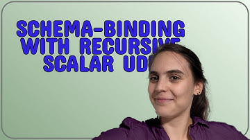 Dba: Schema-binding with recursive scalar UDF