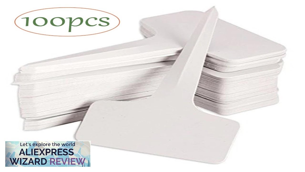 50/100pcs White Plastic PVC Plant T-type Tags Markers Nursery Garden Labels Seedling Review