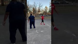 Trash talking dude gets ankles broke by a girl!