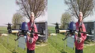 3D  Quadframe HexaCopter met NAZA m +GPS   test