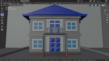 Low Poly Building walk through in Blender 2.9