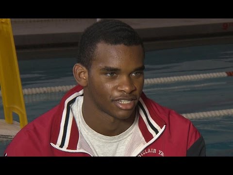 Swimming helps autistic teen