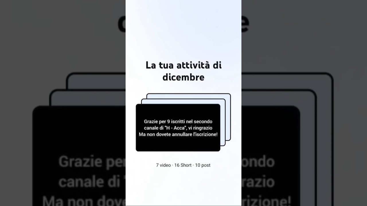 L'attività di dicembre dell'anno passato 2025 - Riepilogo di dicembre dell'anno passato 2025