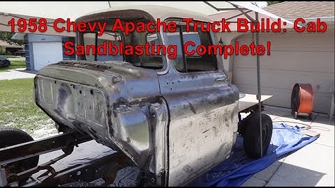 Bouw van een Chevy Apache-truck uit 1958: zandstralen van de cabine is voltooid!