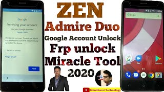 Zen Admire Duo Google Account Unlock ll Miracle Tool Frp Unlock ll Zen Frp Unlock Miracle Tool 2020