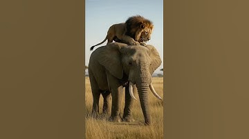 🐘 Elephant vs Lion – The Most Unrealistic Battle on the Savannah! #Cinematic #Wildlife #FunnyShorts