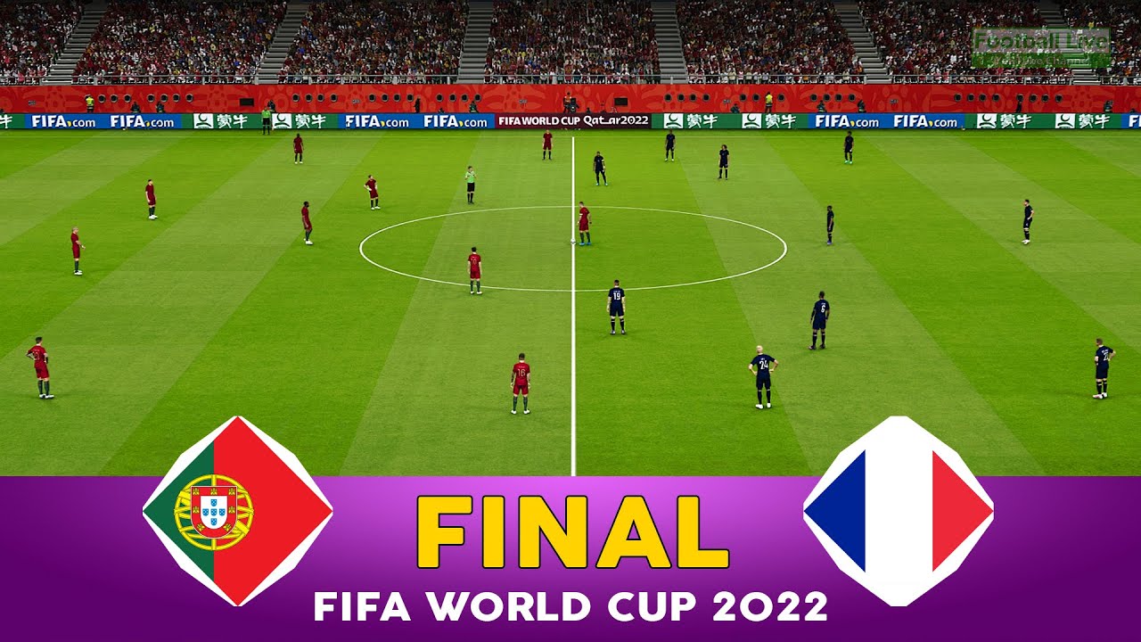 Portugal vs France Final FIFA World Cup 2022 Full Match Ronaldo vs Mbappe Realistic PES
