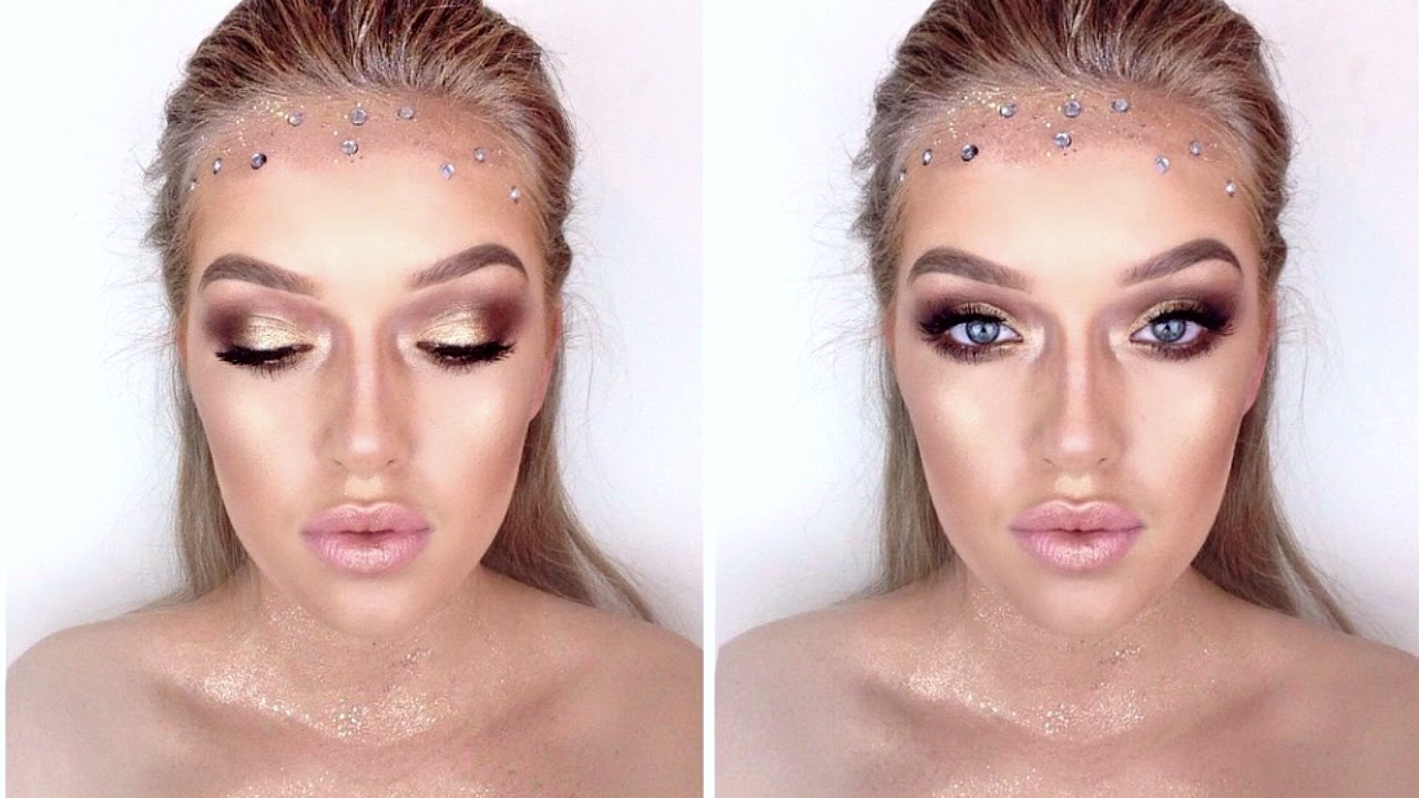 Glittery Gold Greek Goddess Fairy Makeup Tutorial YouTube