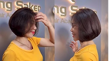 Bài cắt bob vuông ứng dụng trong salon
