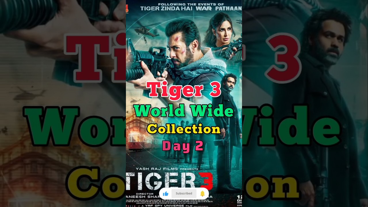 Tiger 3 World Wide Collection Day 2 🔥#shorts #tiger3boxofficecollection #tiger3movie #youtubeshorts