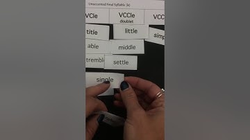 SA sort 29 unaccented final syllable le