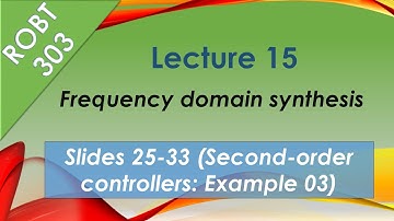 ROBT 303 - Lecture 15.07: Frequency domain controller synthesis: Second-order controllers-Example 03
