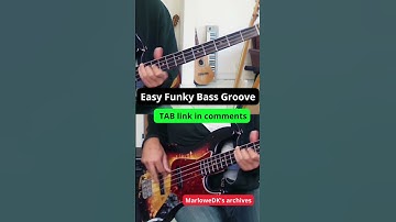 Easy Funk Bass Groove In Two Octaves - TAB link in comments