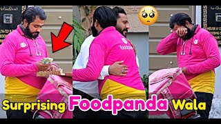 Surprising FOODPANDA Guy With Money | Social Experiment | LahoriFied