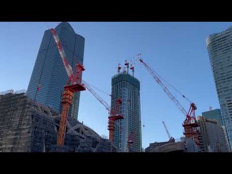 64階325m「麻布台ヒルズ」の様子 2022年12月23日撮影