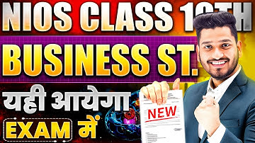 NIOS Class 10th Business Studies (Part-1) Most Important Questions with Solutions | Pass 100%