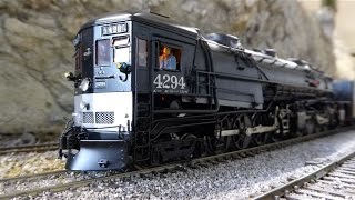 Southern Pacific/SP 4294 AC12 Cab Forward crossing the Sierras w/PFE train.