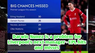 Darwin Nunez is a problem for Liverpool's next manager EPL hits and misses
