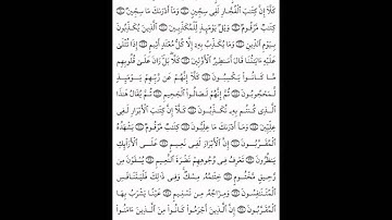 سورة المطففين - قراءة قالون للشيخ محمود الحصرى