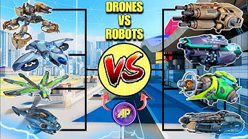 🔥 DRONES VS ROBOT WEAPONS! COMPARISON! || WAR ROBOTS WR ||
