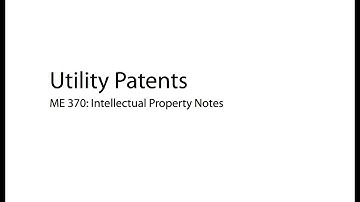 ME 370 Lecture 04 part 3: Utility Patents and Statistics
