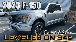2023 Ford F150 XLT 2” Leveled on 34s ICONIC SILVER Covert Edition