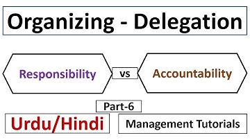 Part-6 Responsibility vs Accountability-Delegation of Authority-Urdu/Hindi