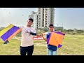 Kite fighting challange in ground  kite flying  kites vlog 