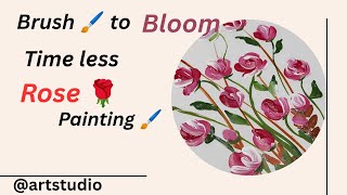Easy Rose 🌹 Painting Tutorial | Freehand Floral Art for Relaxation@Artstudio1981-1 