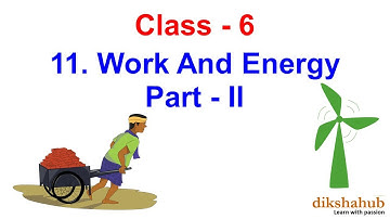 Class 6th - 11.Work and Energy - Part II |Maharashtra State Board | Energy Resources