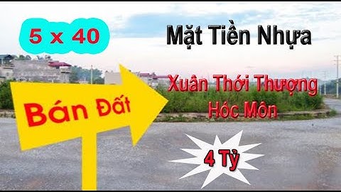 ✈✈Đất Mặt Tiền Xuân Thới Thượng 5 Hóc Môn Giá 4 Tỷ