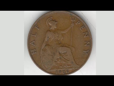 UK 1906 HALF PENNY Coin VALUE + REVIEW - King Edward VII