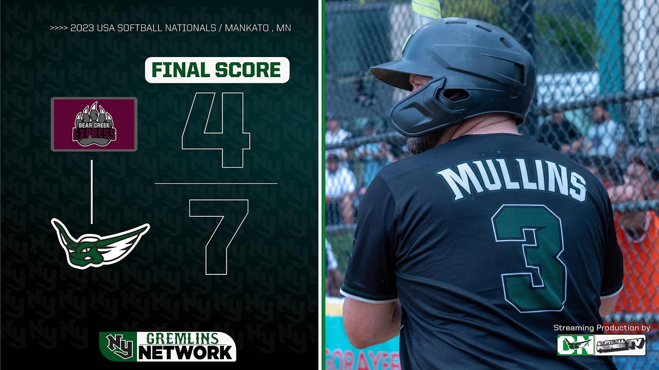  LIVE NY GREMLINS v BEAR CREEK 2023 USA SOFTBALL NATIONALS 