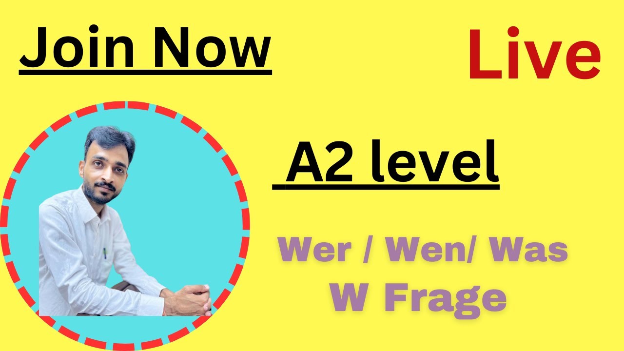 A2 LEVEL GERMAN CLASS FOR BEGINNERS | LIVE CLASS - YouTube