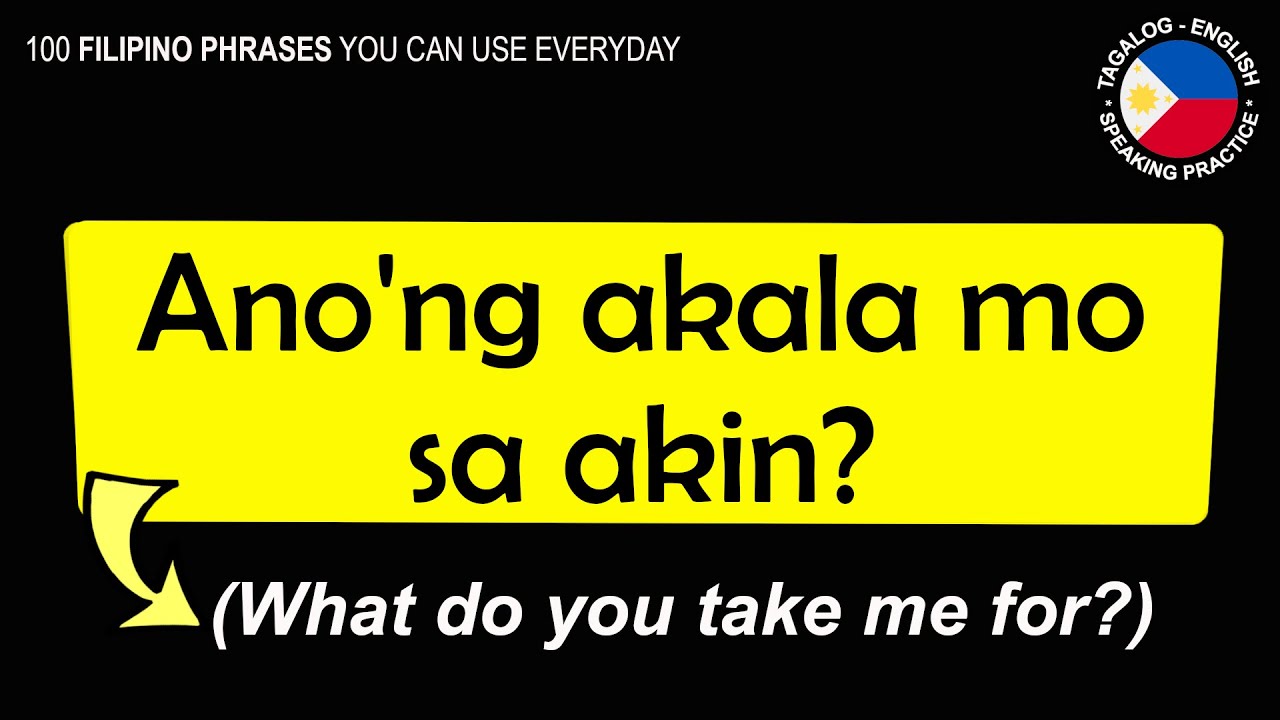         English Tagalog Speaking Practice