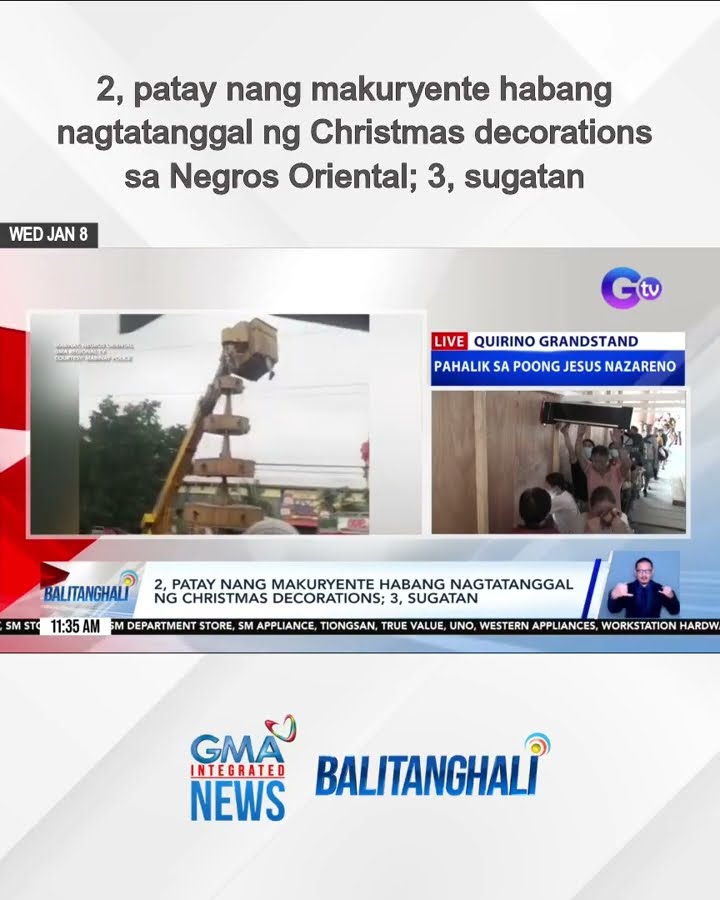 2, patay nang makuryente habang nagtatanggal ng Christmas decorations; 3, sugatan | Balitanghali