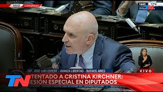 Tensión en Diputados: "Esta es una sesión donde solo nos congrega la política" José Luis Espert