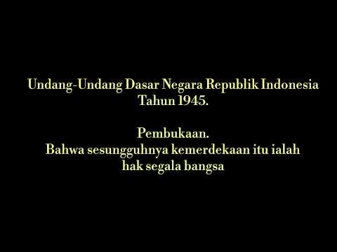 Video: Apa kata-kata pembukaan UUD?