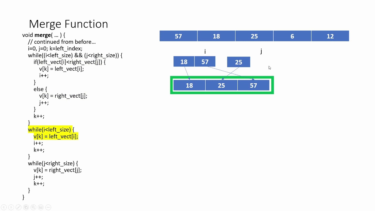 C++ Sorting: Merge Sort Visualizer part 2 - YouTube
