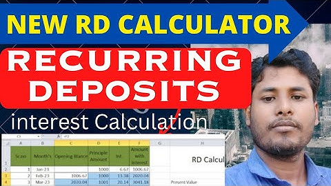 How to Calculate RD Amount // RD Calculator | Recurring Deposit Interest Calculation in Excel