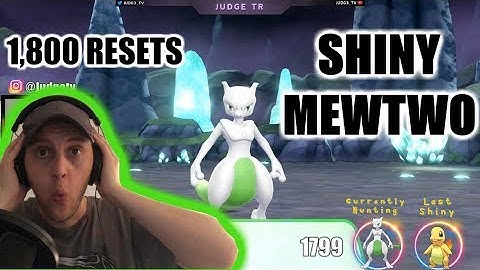Shiny pokemon MEWTWO reaction 1,800 RESETS