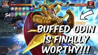 Buffed Odin is FINALLY WORTHY! - 5 Star Hits Like A TRUCK!!! - Marvel Contest of Champions