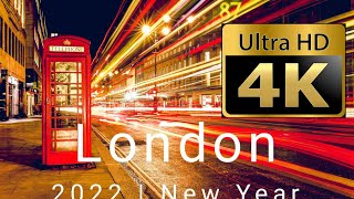 4K London New Year 2022 / Лондон Новогодний Вечер 2022 4К