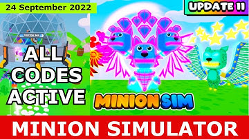 All CODES Active Minion Simulator Update World Monsters | Locate PIN | 24 September 2022