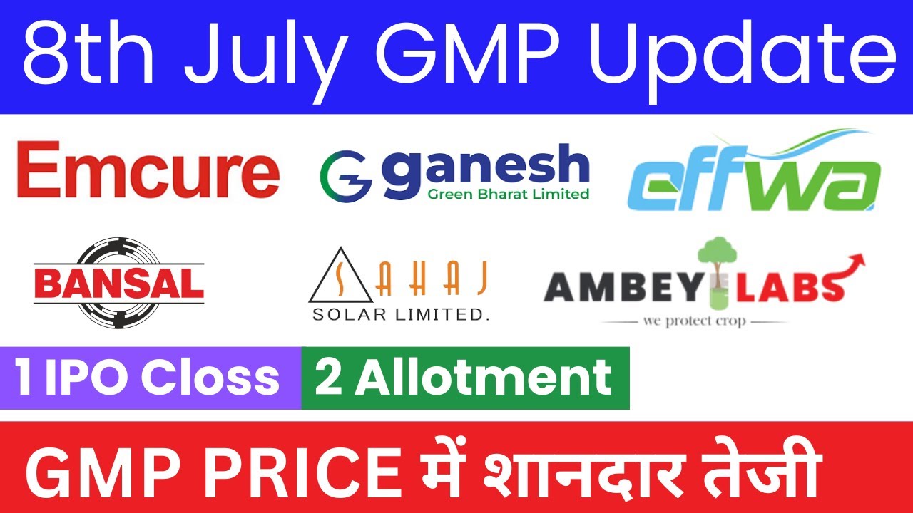 Emcure Pharmaceutical IPO | Bansal Wire IPO | Ganesh Green Bharat IPO ...