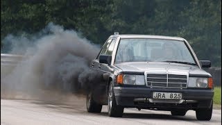 Cold Start Old Diesel Engine MERCEDES-BENZ Smoke and Sound